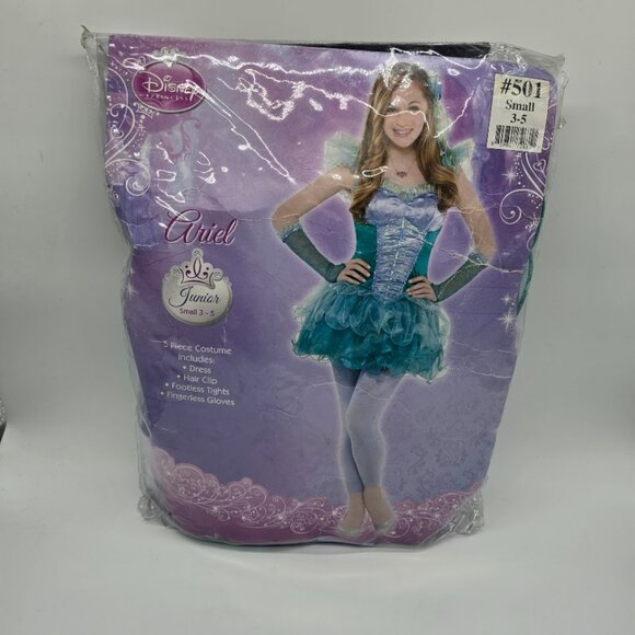 Disney Princess Ariel Costume Junior Small 3-5 5 Piece Little Mermaid - Picture 2 of 9